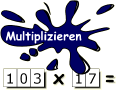 Schriftliche Multiplikation, zum Spielen hier klicken